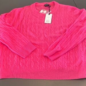 Pink Cable Knit Estheme cashmere Sweater